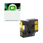 Q-Nomic S0718340 IND RHINO termo retátil texto preto sobre amarelo 19mm | QNS0718340
