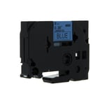 Q-Nomic TZe-521 fita 9mm texto preto sobre azul (8M) | QNTZe-521