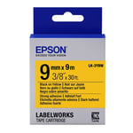 Epson LK-3YBW fita extra adesiva preto sobre amarelo 9mm (C53S653005) | EPSLK-3YBW