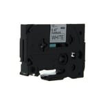 Q-Nomic TZe-FX231 fita flexível 12mm texto preto sobre branco (8M) | QNTZe-FX231
