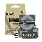 Epson LK-6BWJ fita mate branco sobre preto 24mm | EPSC53S672084