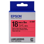 Epson LK-5RBP Fita preto sobre vermelho pastel 18mm (C53S655002) | EPSLK-5RBP