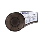 Brady M21-500-430-WT-CL fita poliéster branco sobre transparente 12,7 mm x 6,40 m | BRAM21-500-430-WT-CL