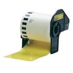 Q-Nomic DK-22606 Etiqueta continua texto preto sobre amarelo 62x15,24M | QNDK-22606