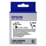 Epson LK-4WBA5 Fita termoretrátil preto sobre branco 5mm (C53S654904) | EPSLK-4WBA5