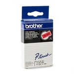 Brother TC-491 fita preto sobre vermelho 9 mm | BROTC-491