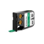 DYMO 1868781 XTL fita vinil branco sobre verde 12mm | DYM1868781