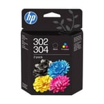 HP 302/304 (B82L1AE) Conjunto preto + cores | HPB82L1AE