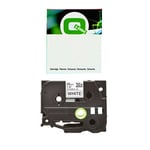 Q-Nomic TZe-FX261 fita flexível preto sobre branco 36 mm | QNTZEFX261