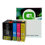 Q-Nomic Pack 4 Tinteiros cores T27 XL (Preto XXL) | QNB-T27XLseries
