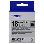 Epson LK-5SBR Fita preto sobre prateado refletora 18mm (C53S655016) | EPSLK-5SBR