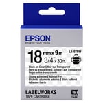 Epson LK-5TBW Fita preto sobre transparente fixação forte 18mm (C53S655011) | EPSLK-5TBW