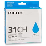 Ricoh GC31CH (405702) tinteiro ciano XL | RICGC-31CH