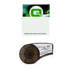 Q-Nomic M21-750-595-YL fita vinílica black sobre amarelo 19,1 mm x 6,40M | QNM21-750-595-YL