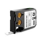 DYMO 1868810 XTL fita termoretrátil preto sobre branco 12mm | DYM1868810