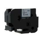 Q-Nomic TZe-M961 fita metalizada 36mm texto preto sobre prateado (8M) | QNTZe-M961
