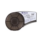 Brady M21-375-430-WT-CL fita poliéster branco sobre transparente 9.5 mm x 6.40 m | BRAM21-375-430-WT-CL