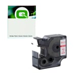 Q-Nomic 53715 (S0720950) fita  poliéster vermelho sobre branco 24mm | QNS0720950
