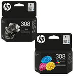 Pack HP 308 tinteiro preto + cor (original) | HPB-308