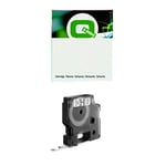 Q-Nomic 2093096 fita preta sobre branco 9 mm 10 fitas | QN2093096