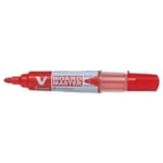 Pilot V Board | Marcador recarregável para quadro branco vermelho | PILWBMA-VBM-M-R-BG