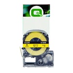 Q-Nomic LK-4YBP fita preta sobre amarelo 12 mm | QNC53S654008