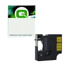 Q-Nomic 45018 fita preto sobre amarelo (12mm X 7m) | QN45018