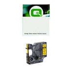 Q-Nomic S0718270 / 18052 termoretráctil preto sobre amarelo 6mm | QNS0718270