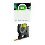 Q-Nomic S0718290 / 18054 IND Tubo de fita retráctil Rhino preto sobre amarelo 9 mm | QN18054