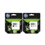 HP 302XL Pack de 2 tinteiros XL preto + cores | HPB302XL