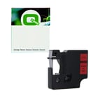 Q-Nomic 45017 fita preto sobre vermelho (12mm X 7m) | QN45017