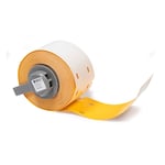 Brady M6-25x75-B7598-YL etiquetas de poliuretano amarelas 25 mm x 75 mm | BRAM6-25X75-B7598-YL