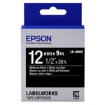 Epson LK-4BWV Fita brilhante branco sobre preto 12mm (C53S654009) | EPSLK-4BWV