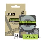 Epson LK-5GBJ fita mate preto sobre verde 18mm | EPSC53S672078