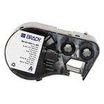 Brady M4-82-499-YL-BK etiquetas de tecido de nylon preto sobre amarelo Ø 9,53 mm | BRAM4-82-499-YL-BK