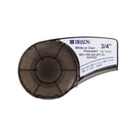 Brady M21-750-430-WT-CL fita de poliéster branco sobre transparente 19,1 mm x 6,40 m | BRAM21-750-430-WT-CL