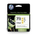 HP 711 (CZ136A) Pack poupaça 3 tinteiros amarelos | HPB-CZ136A_R