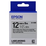 Epson LK-4SBE Fita mate preto sobre prateado 12mm (C53S654017) | EPSLK-4SBE