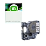 Q-Nomic S0720770 D1 poliéster texto preto sobre transparente 6mm | QNS0720770