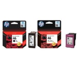 HP 46 pack preto + cores | HPB-HP46