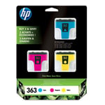 HP 363 Pack 3 tinteiros tri-cor HP CB333EE | HPCB333E