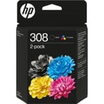 Multipack HP 308 tinteiro preto + cor (original) | HPB-308multipack