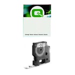 Q-Nomic 2093097 fita preta sobre branco 12 mm 10 fitas | QN2093097