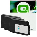 Q-Nomic 711 (CZ134A) Pack 3 tinteiros ciano | QNCZ134A