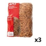 Pack 3x Saco de elásticos | APLI 12855 | 80mm x 2mm | A12855x3