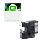 Q-Nomic S0718330 / 18057 termoretráctil preto sobre branco 19mm | QNS0718330