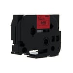 Q-Nomic TZe-441 fita 18mm texto preto sobre vermelho (8M) | QNTZe-441