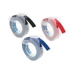 Dymo S0847750 9mm Pack (x3) Fitas 3D preto , azul y vermelho | DYMB-S0847750