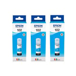 Epson 102 cyan Pack (3 garrafas) | EPSB-102C