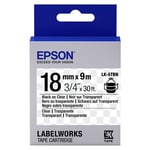 Epson LK-5TBN Fita preto sobre transparente 18mm (C53S655008) | EPSLK-5TBN